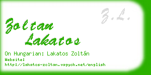 zoltan lakatos business card