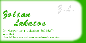 zoltan lakatos business card